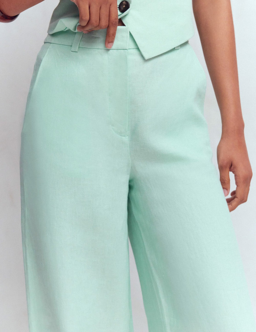 Belgravia Linen Pants-Spearmint / Boden Discount