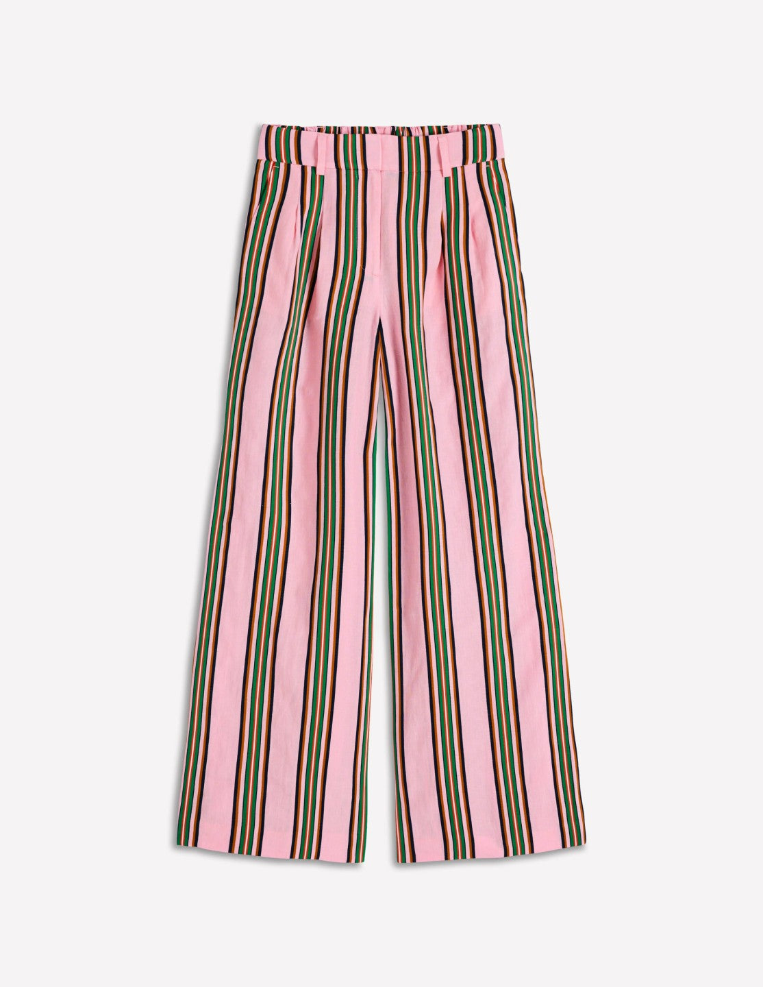 Kensington Linen Pants-Pink and Green Stripe / Boden us