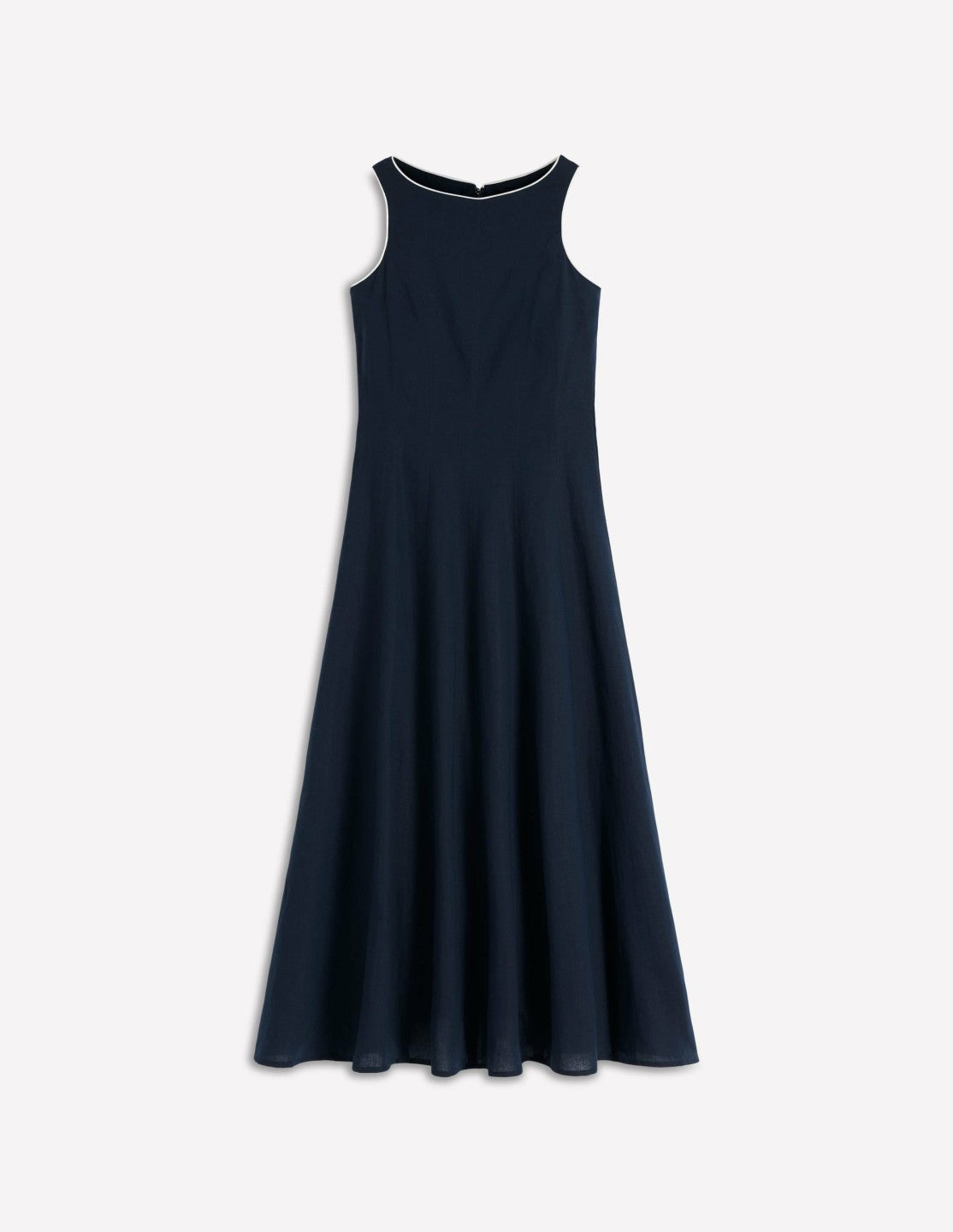 Annet Linen Blend Midi Dress-Navy / Boden Outlet