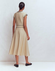 Cap Sleeve Knitted Dress-Warm Ivory / Boden Sale