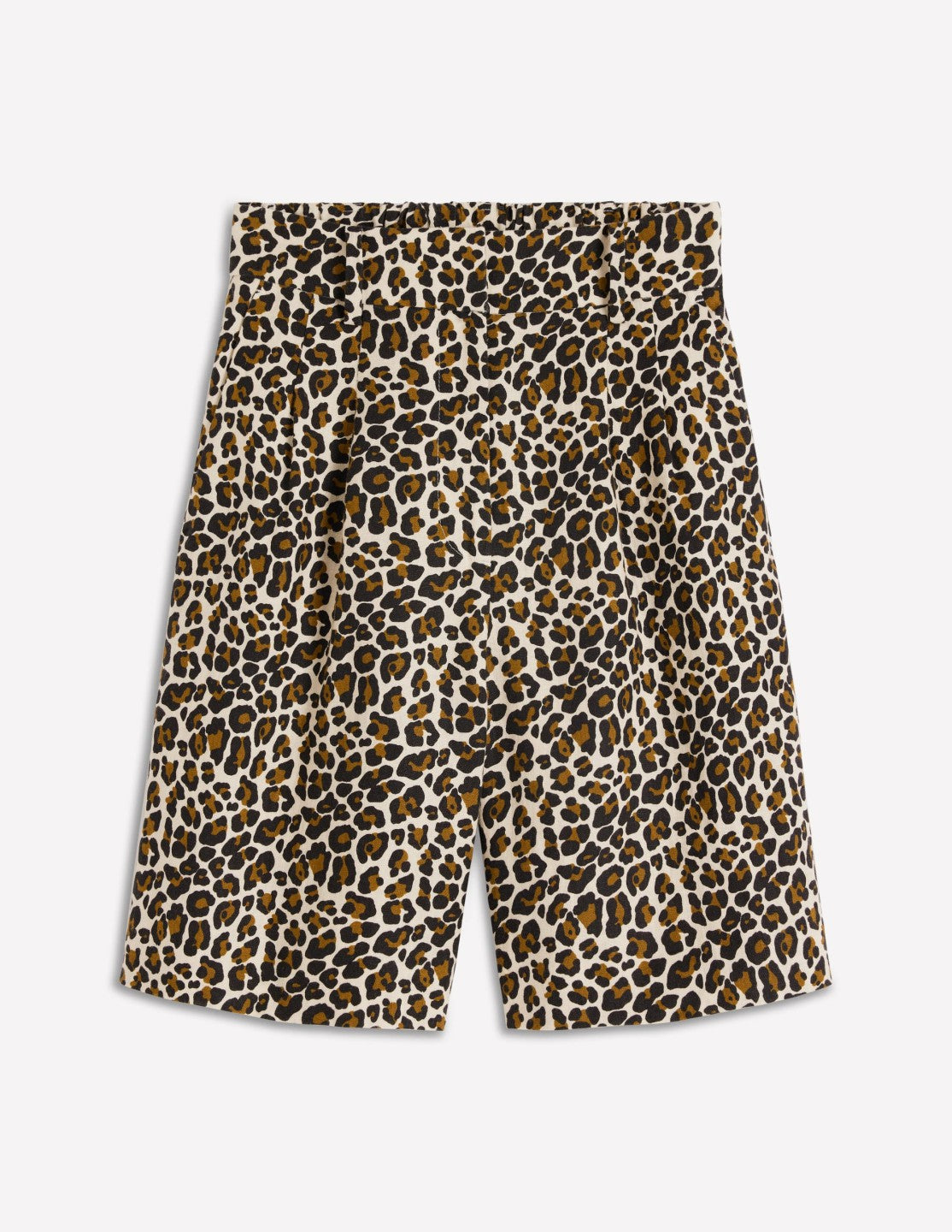 Kensington Linen Shorts-Almond Milk, Cheetah Pop / Boden Outlet