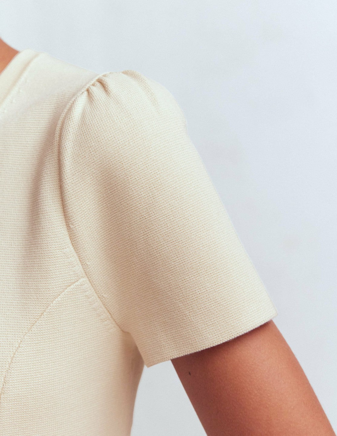 Short Sleeve Knitted Jacket-Ivory / Boden us