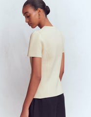 Short Sleeve Knitted Jacket-Ivory / Boden us