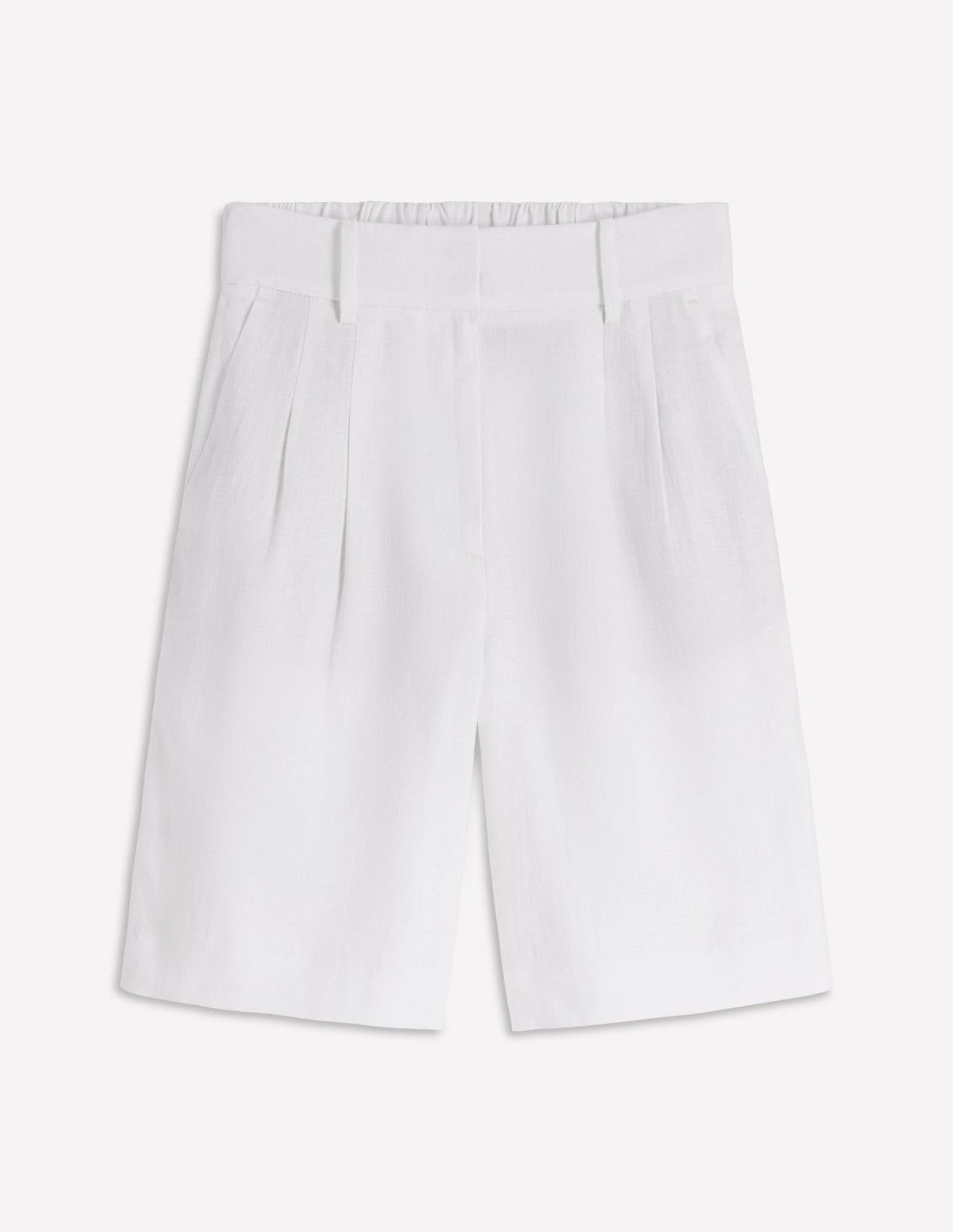 Kensington Linen Shorts-White / Boden