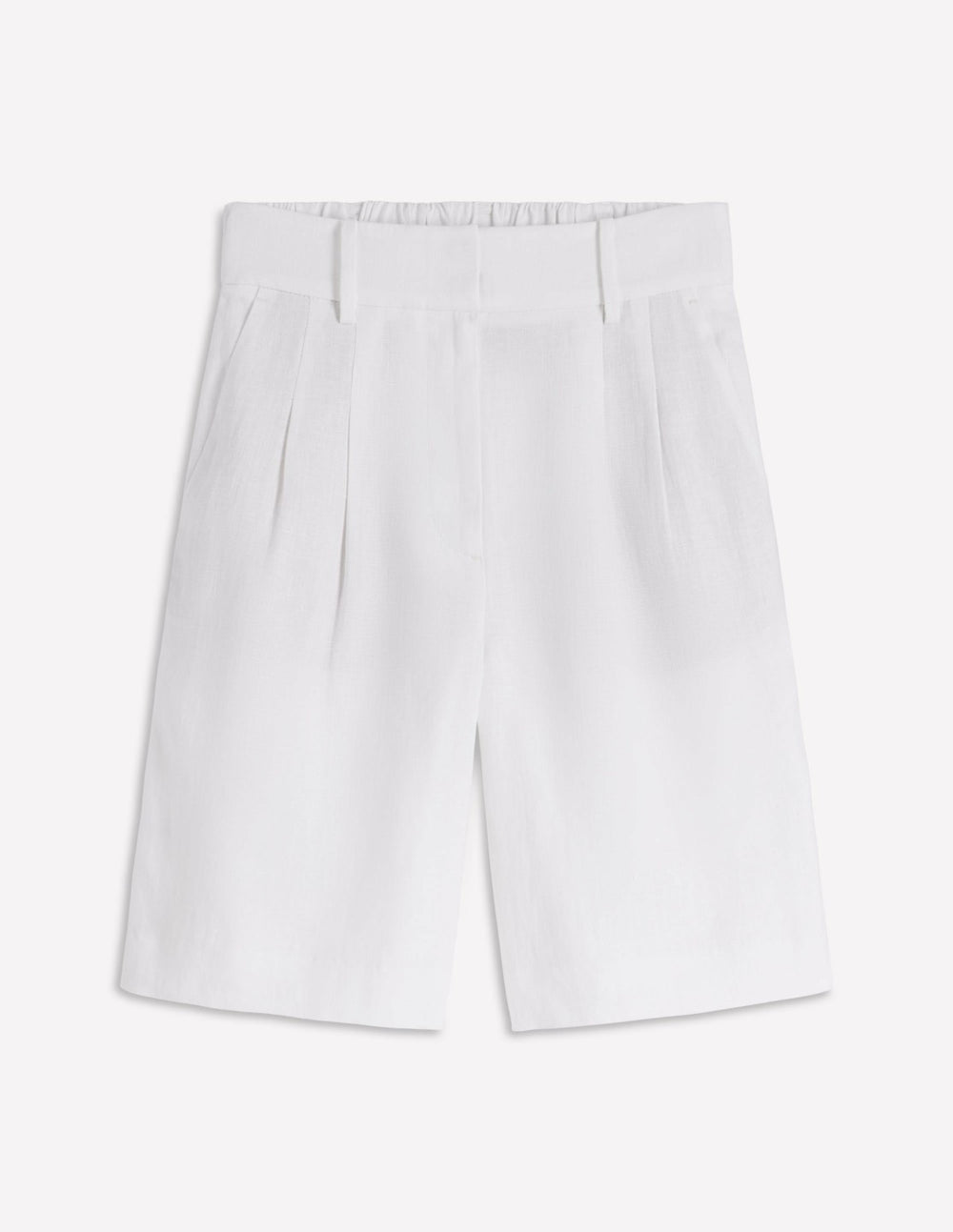 Kensington Linen Shorts-White / Boden