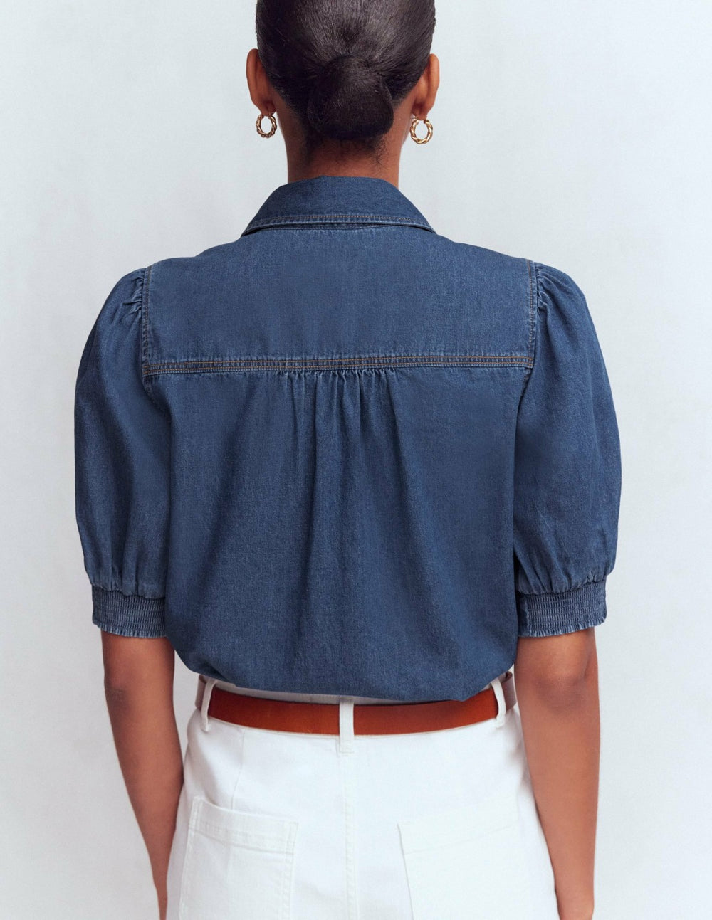 Short Sleeve Denim Top-Light Vintage / Boden Online