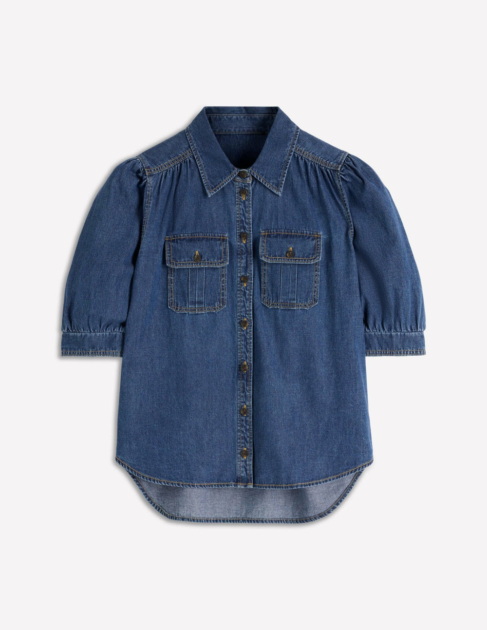 Short Sleeve Denim Top-Light Vintage / Boden Online