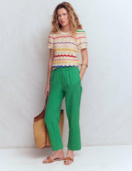 Double Cloth Crop Pants-Shamrock Green / Boden Discount