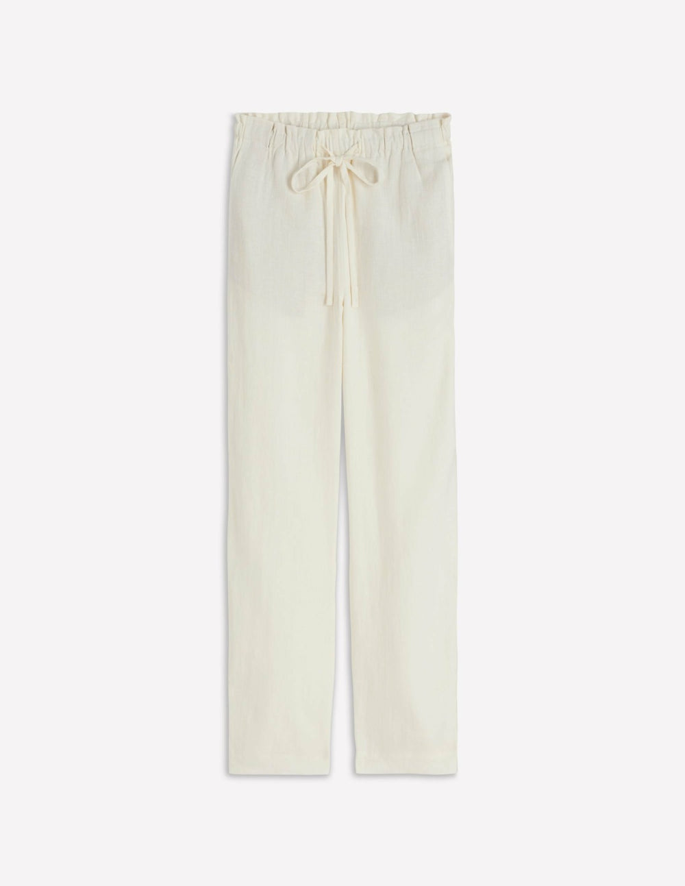 Islington Linen Crop Pants-Ivory / Boden On sale