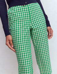 Capri Pants-Rich Emerald, Gingham / Boden