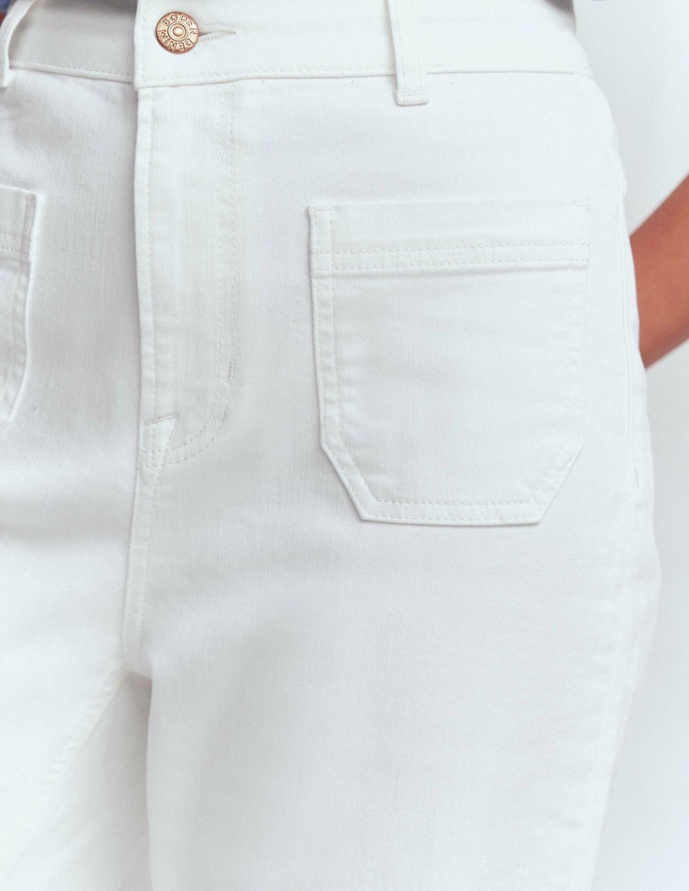 Straight Leg Pocket Jeans-White / Boden Discount