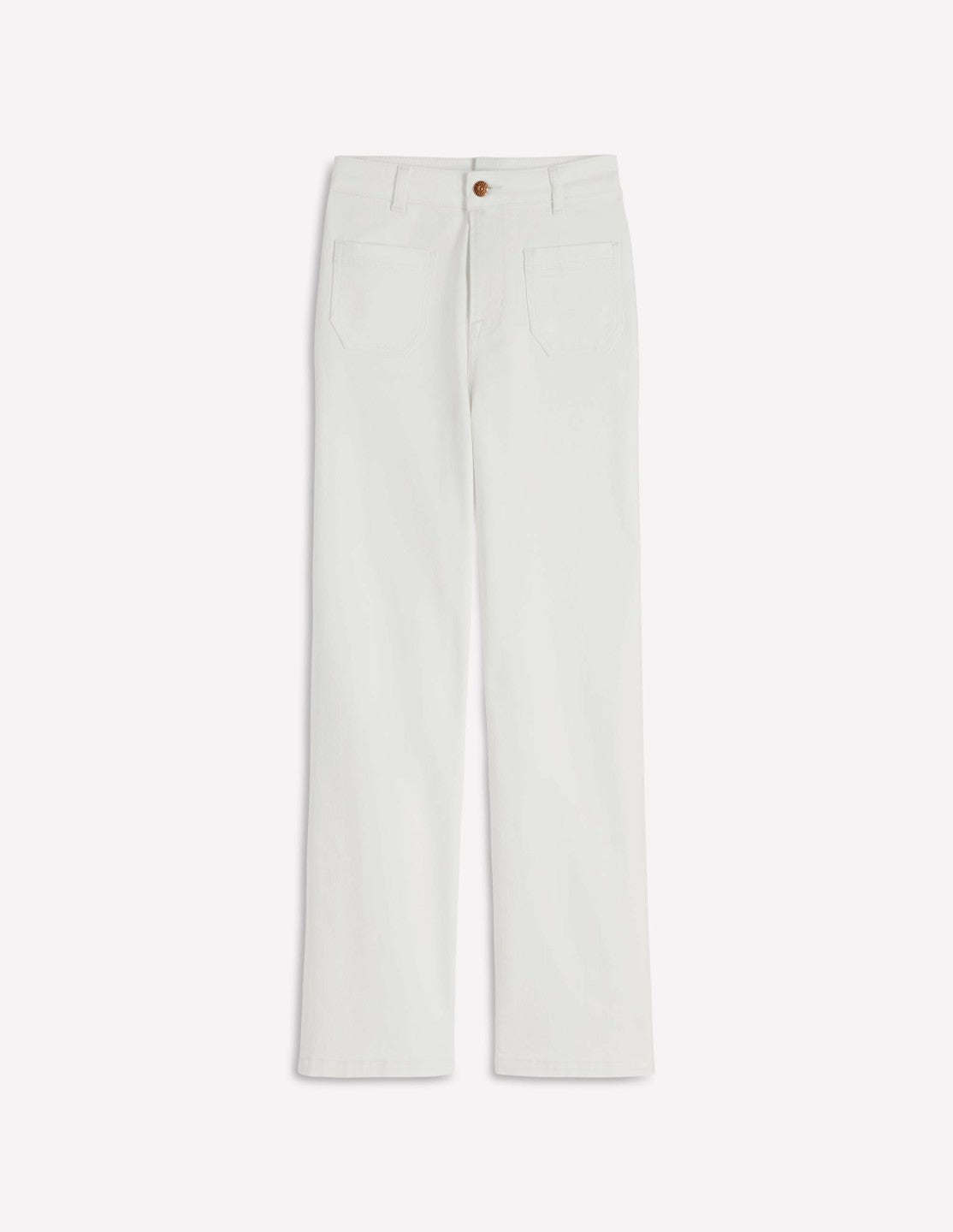 Straight Leg Pocket Jeans-White / Boden Discount