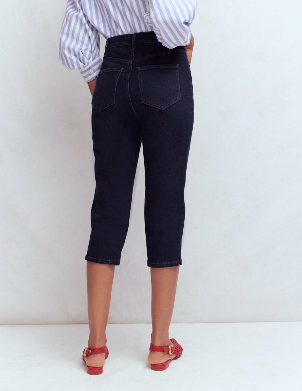 5-pocket Capri Jeans-Indigo / Boden us