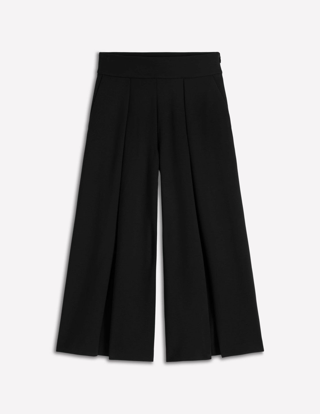Single Pleat Ponte Culotte-Black / Boden