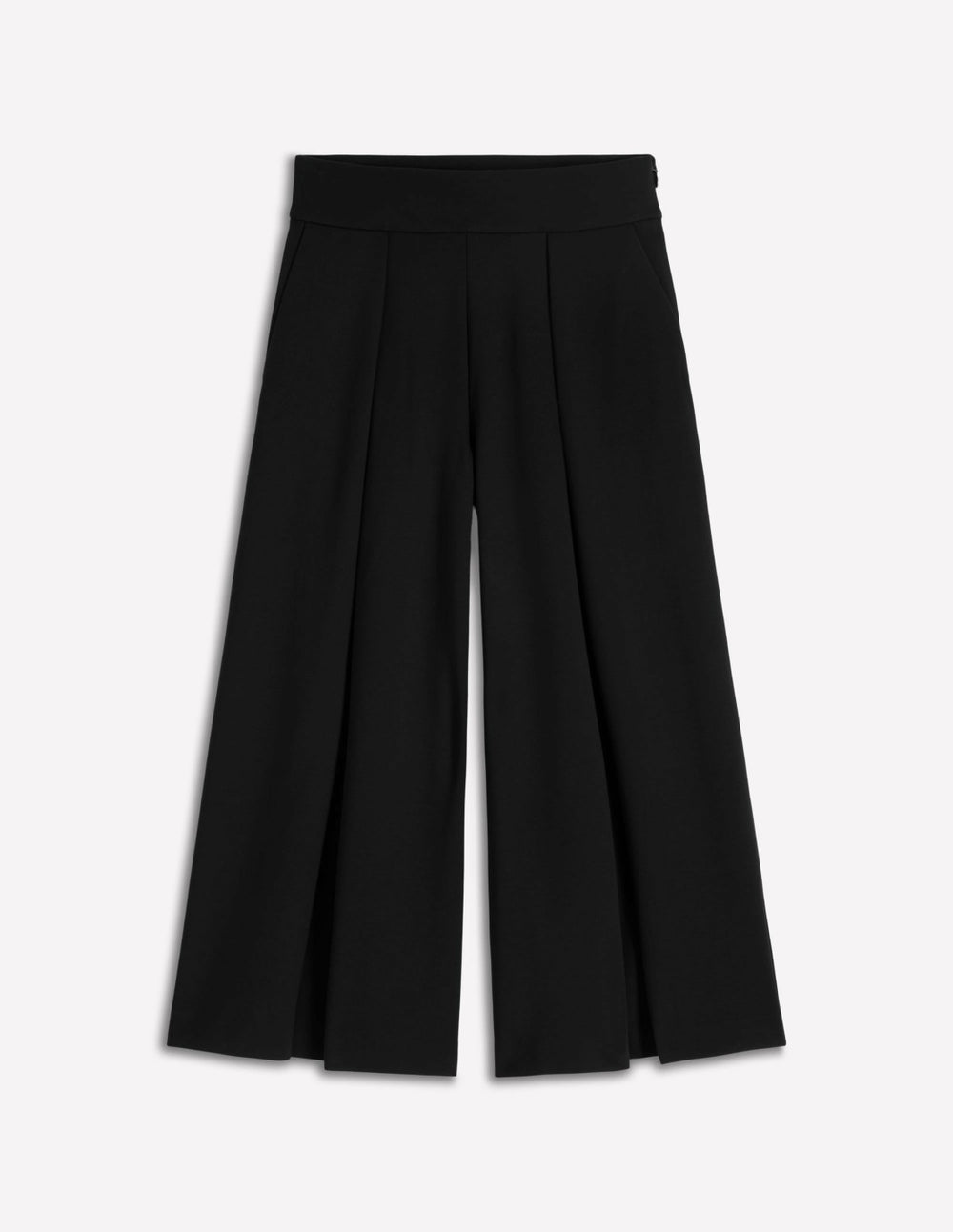 Single Pleat Ponte Culotte-Black / Boden