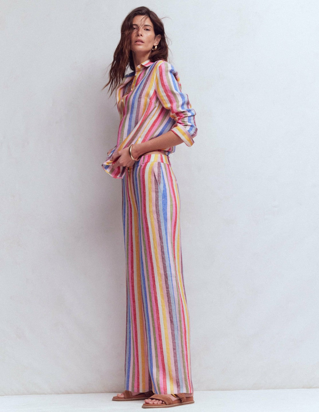 Belgravia Linen Pants-Multi Stripe / Boden Sale