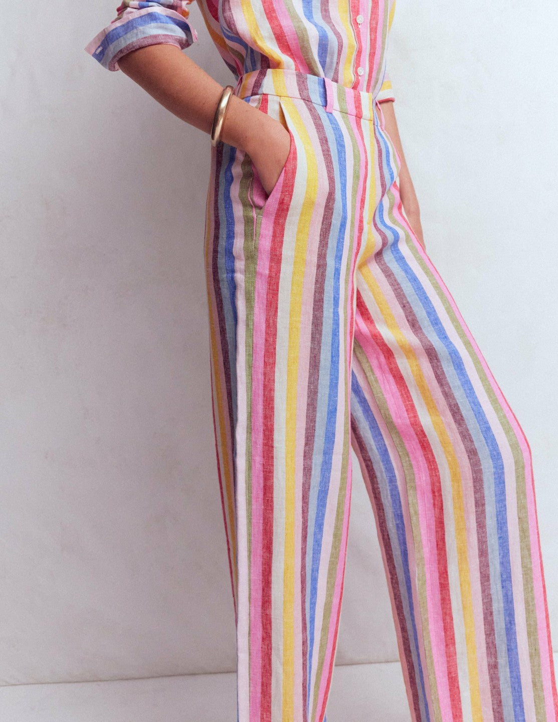 Belgravia Linen Pants-Multi Stripe / Boden Sale