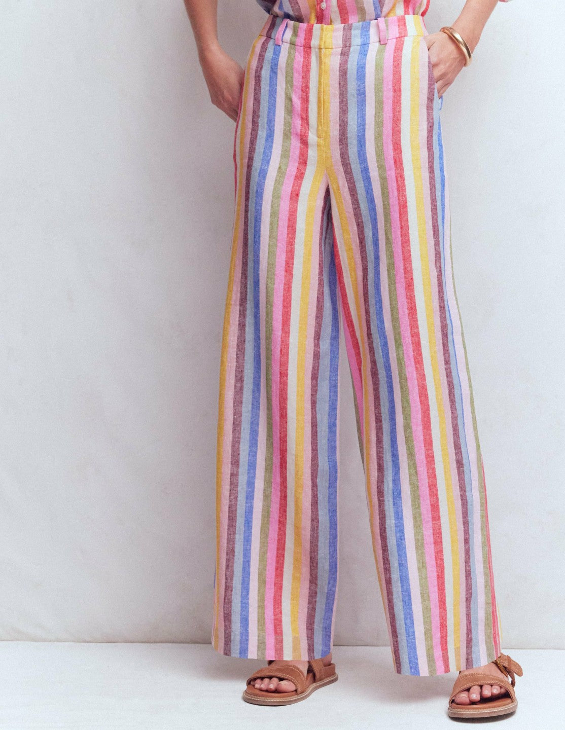 Belgravia Linen Pants-Multi Stripe / Boden Sale