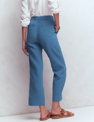 Pull On Double Cloth Pants-Seamist Blue / Boden Online
