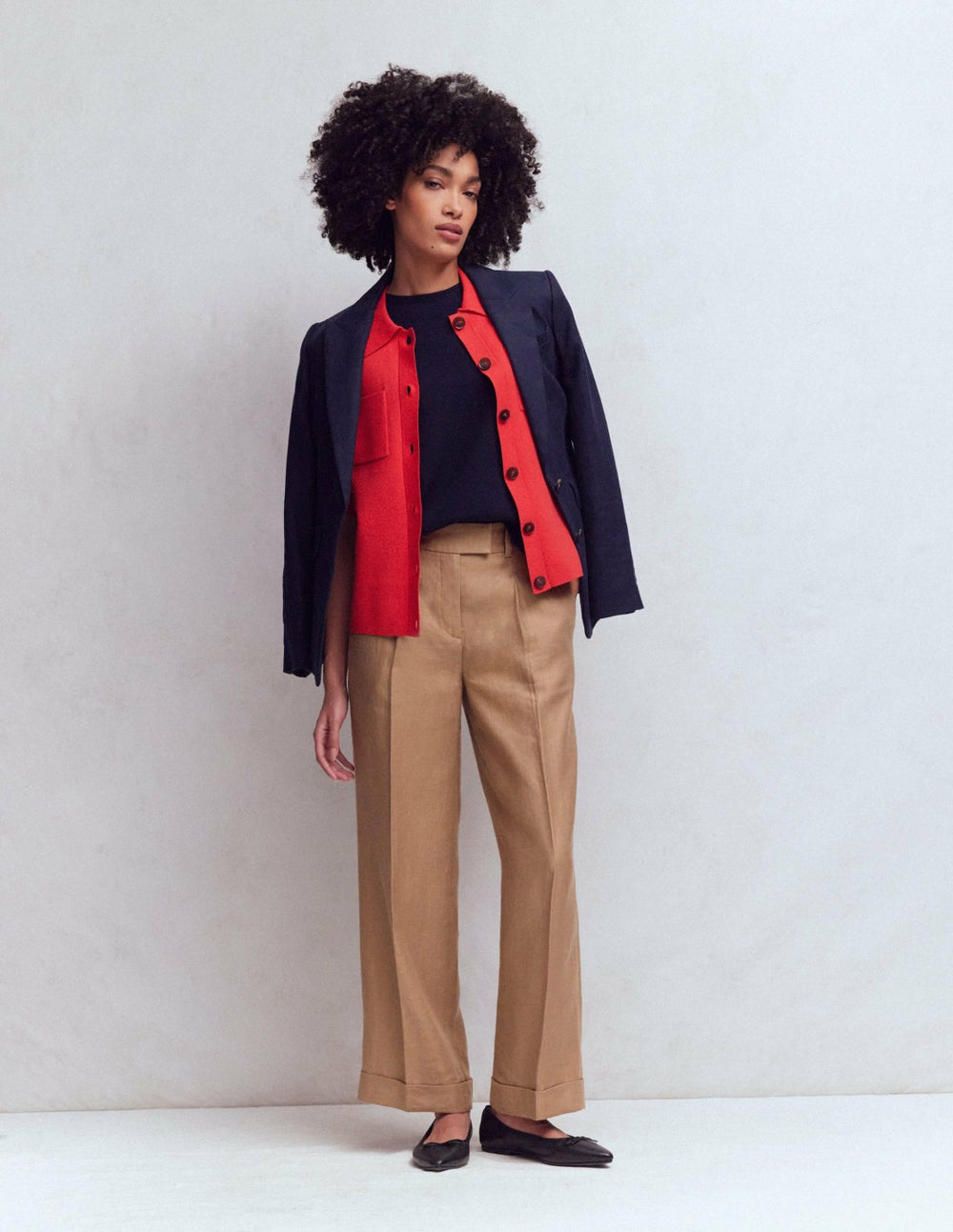 Chiswick Crop Linen Pants-Cappuccino / Boden Outlet