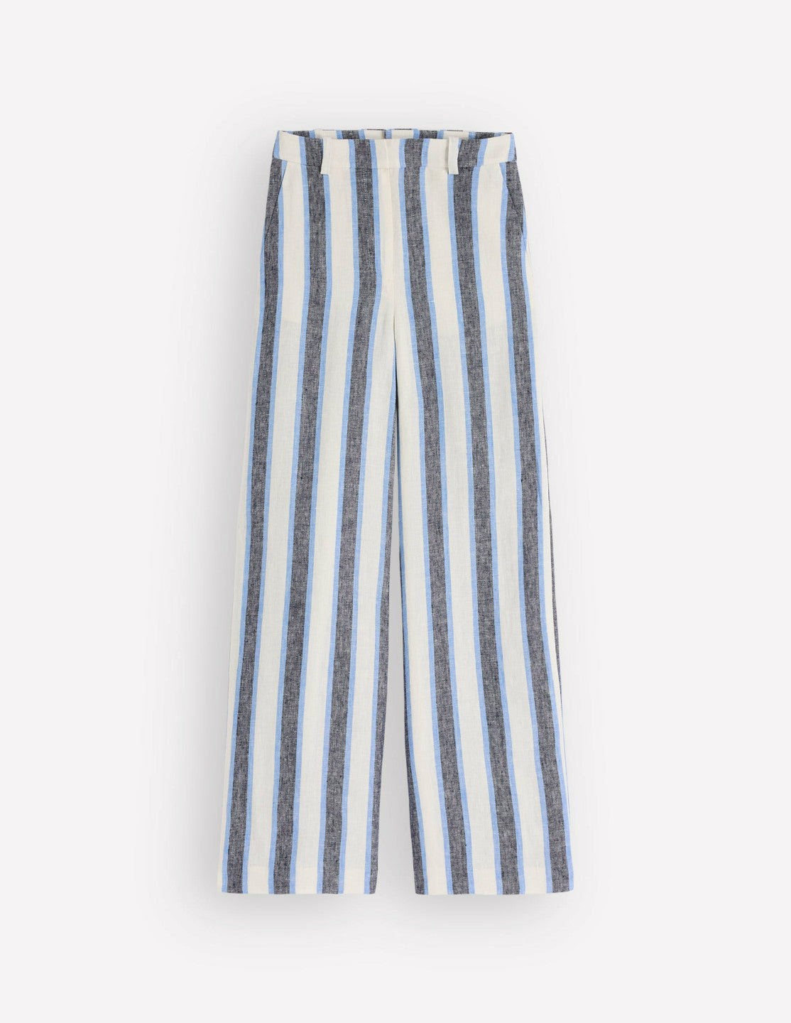 Belgravia Linen Pants-Blue and White Stripe / Boden On sale