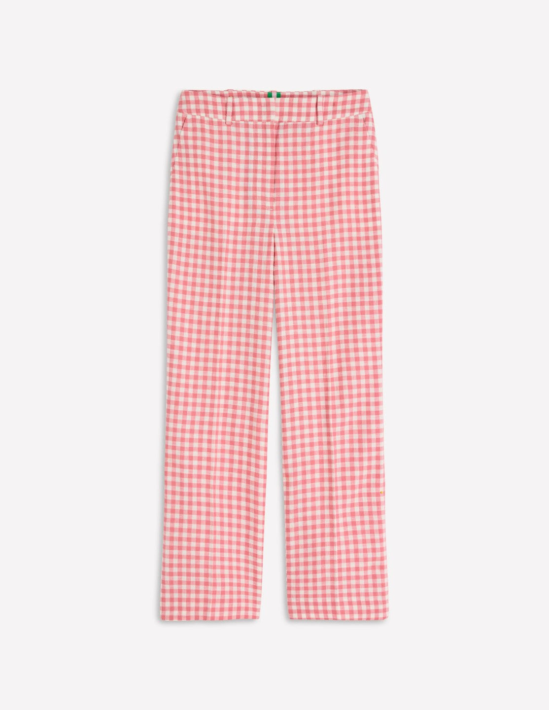 Canonbury 7/8 Linen Pants-Vintage Rose Gingham / Boden