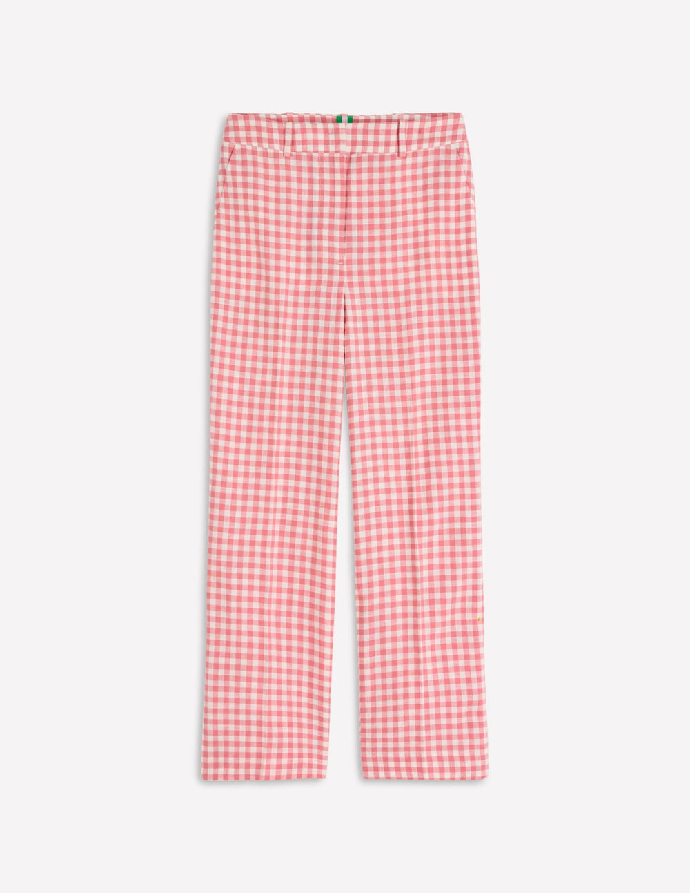 Canonbury 7/8 Linen Pants-Vintage Rose Gingham / Boden