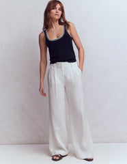Kensington Linen Pants-White / Boden Sale