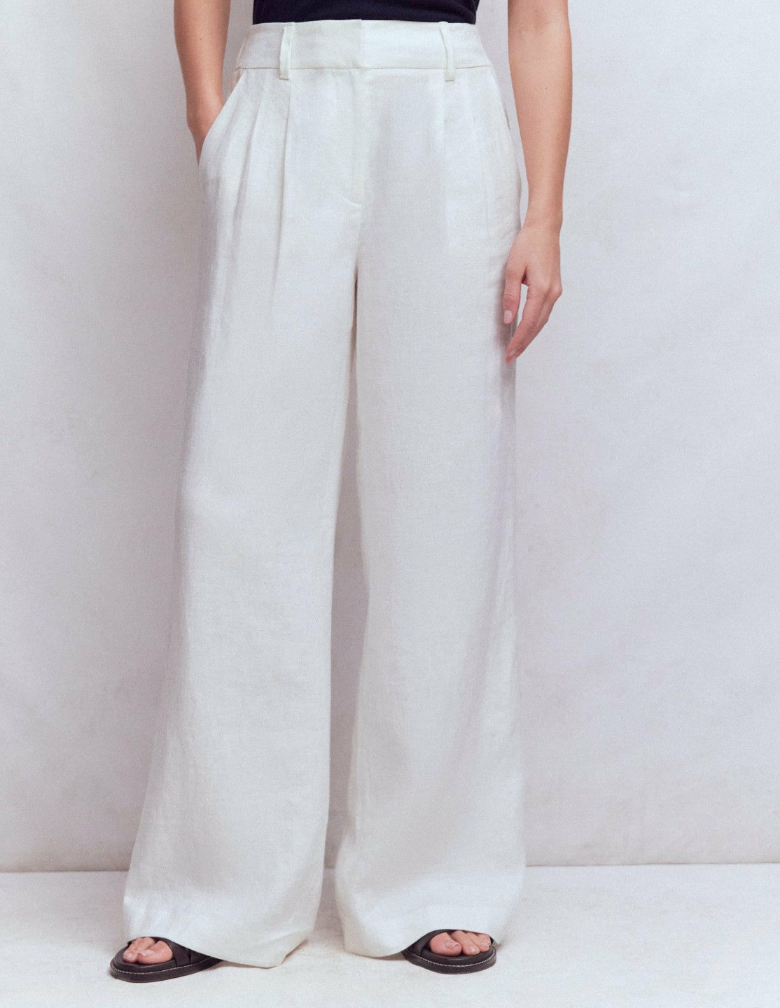 Kensington Linen Pants-White / Boden Sale