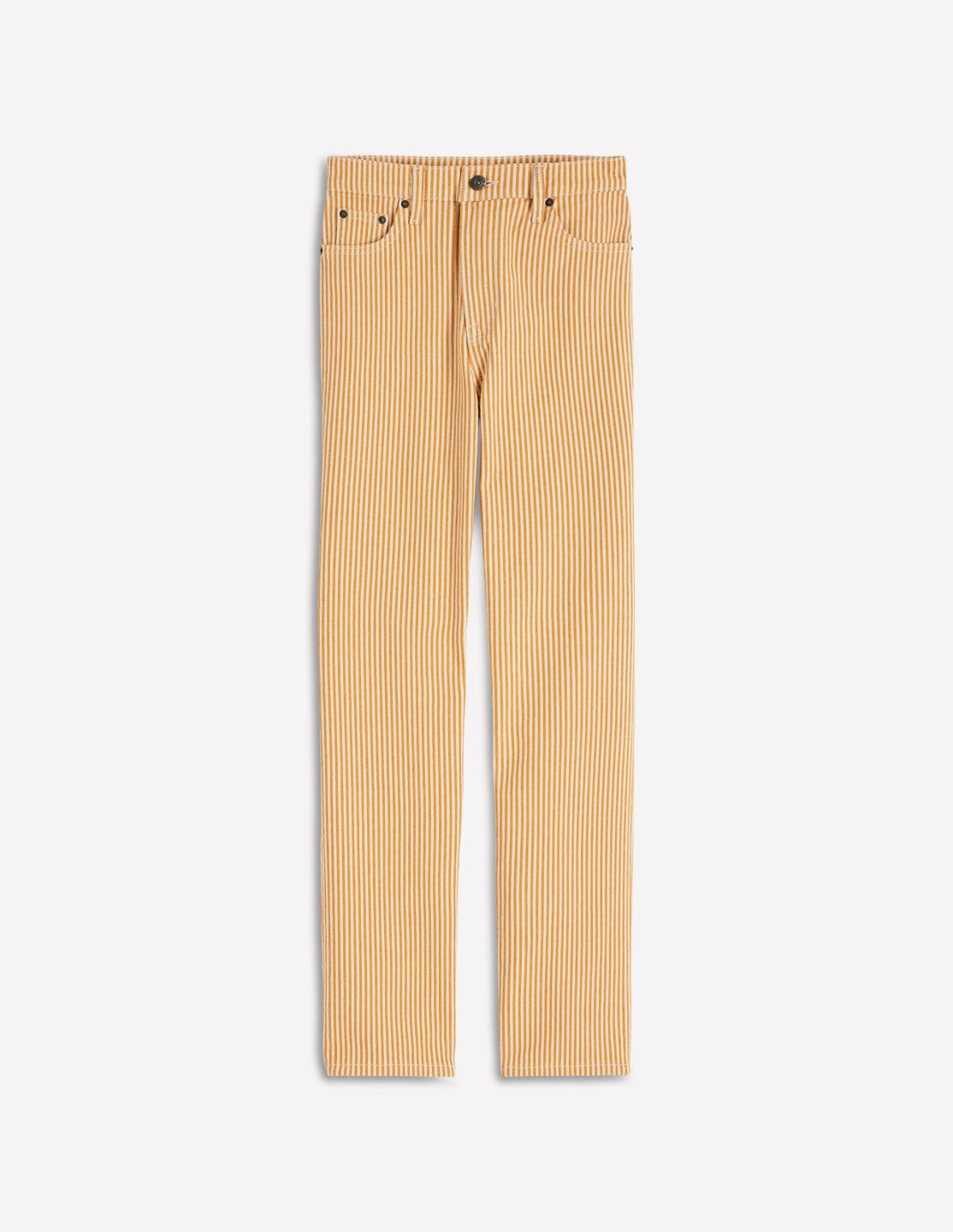 High Rise Straight Jeans-Yellow Stripe / Boden Outlet