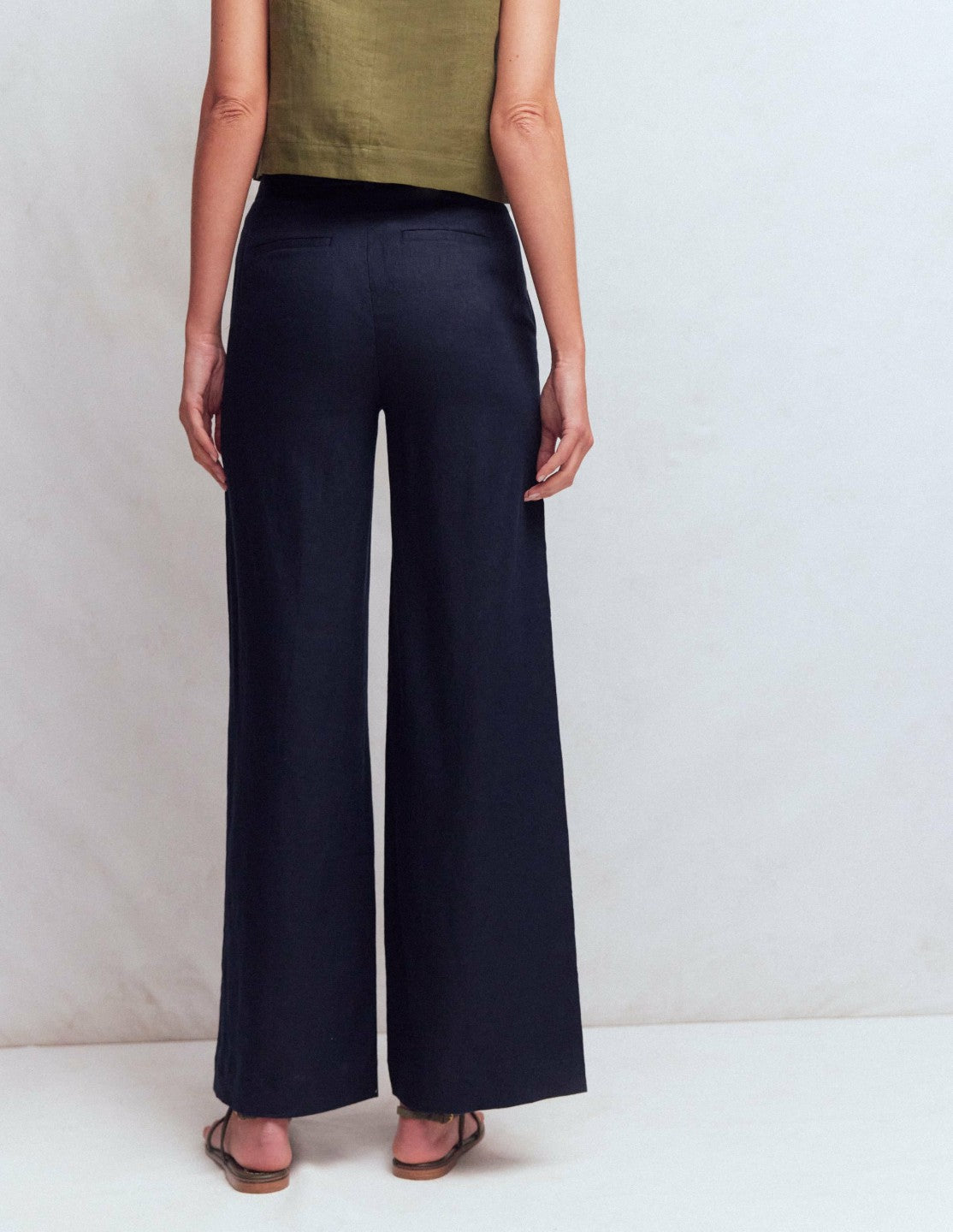 Belgravia Linen Pants-Navy / Boden Discount