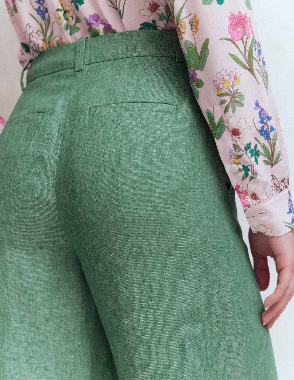 Belgravia Linen Pants-Aloe Green Chambray / Boden Online