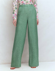 Belgravia Linen Pants-Aloe Green Chambray / Boden Online