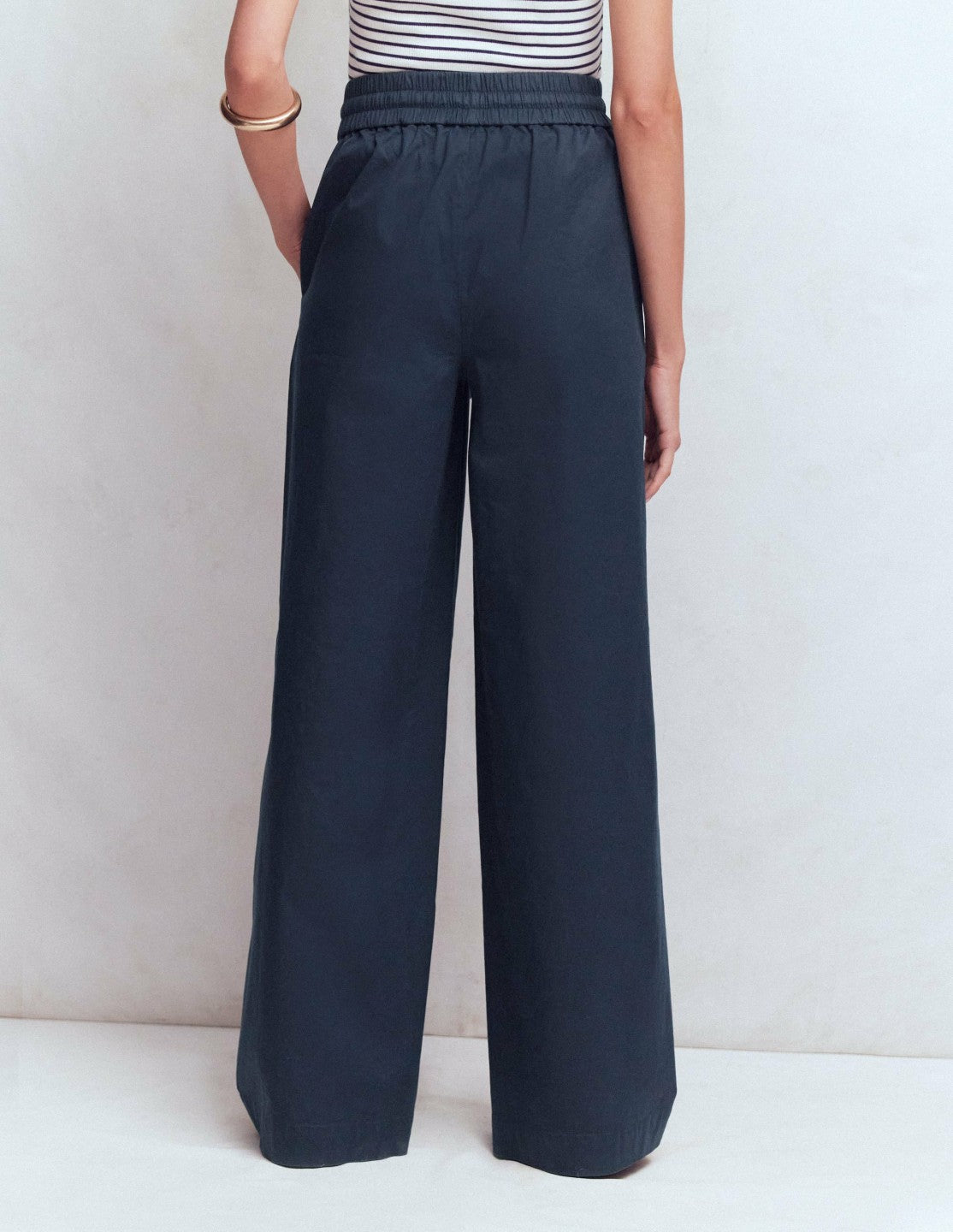Greenwich Tie Waist Pants-Navy / Boden Outlet