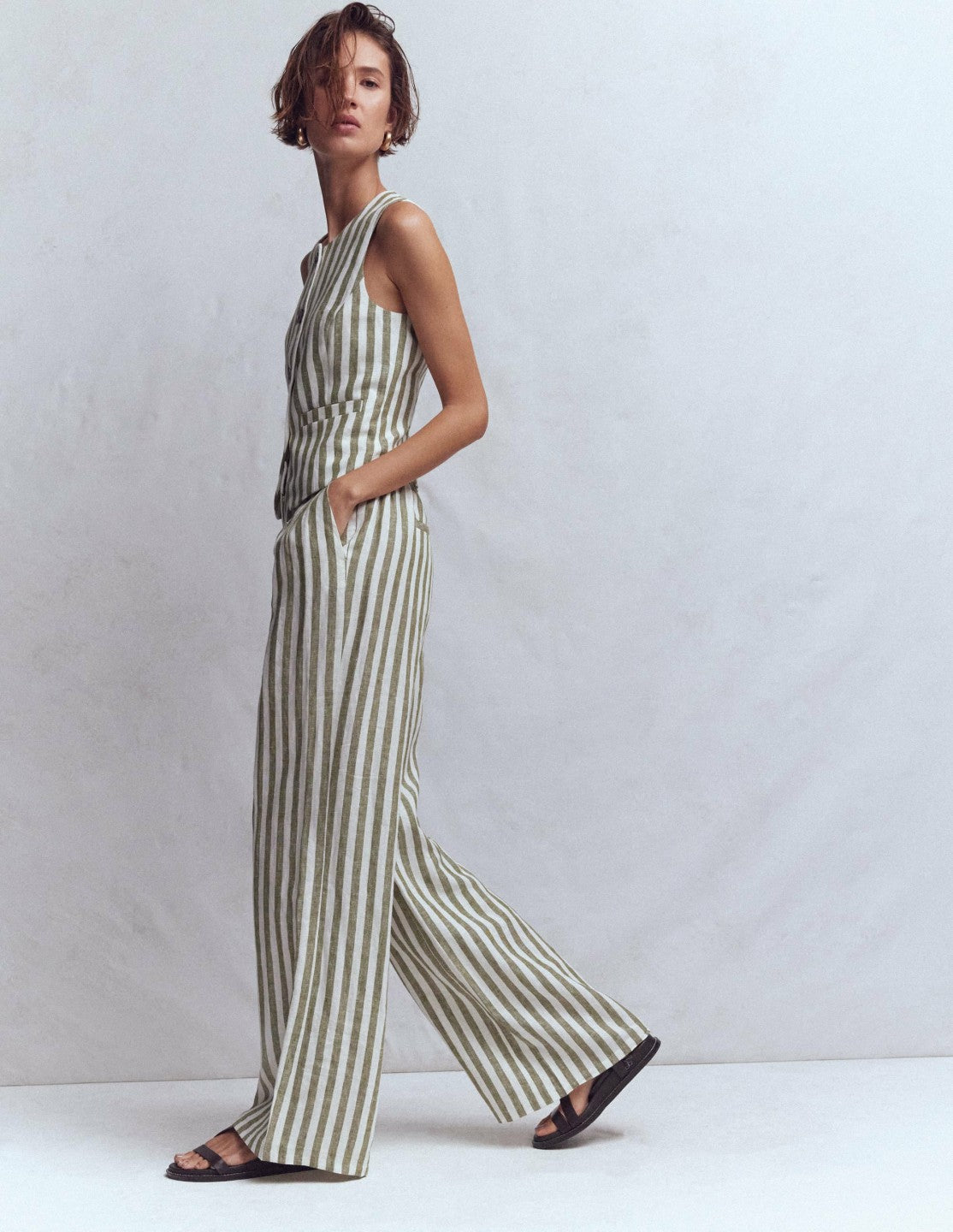 Kensington Linen Pants-Mayfly Stripe / Boden Discount