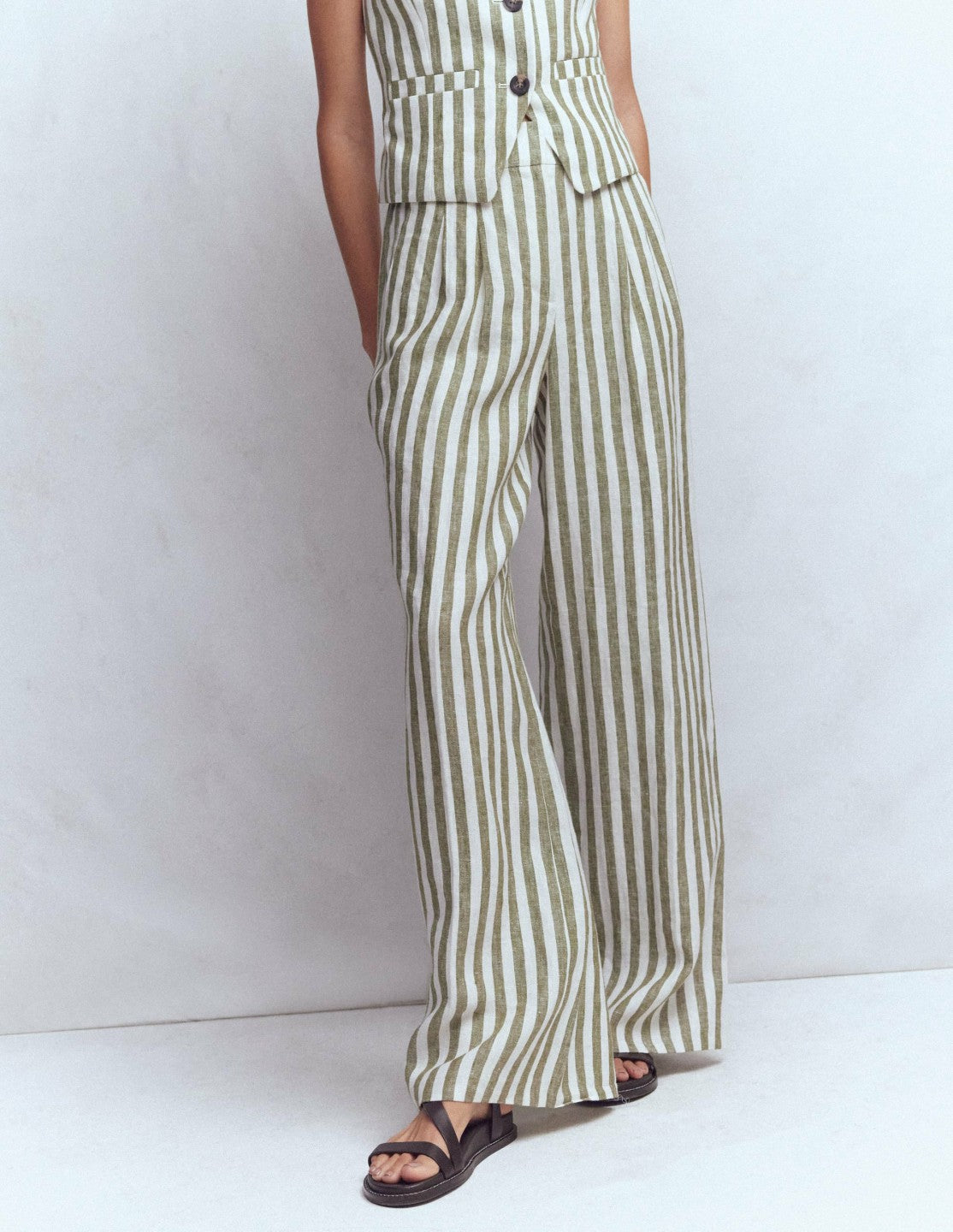 Kensington Linen Pants-Mayfly Stripe / Boden Discount