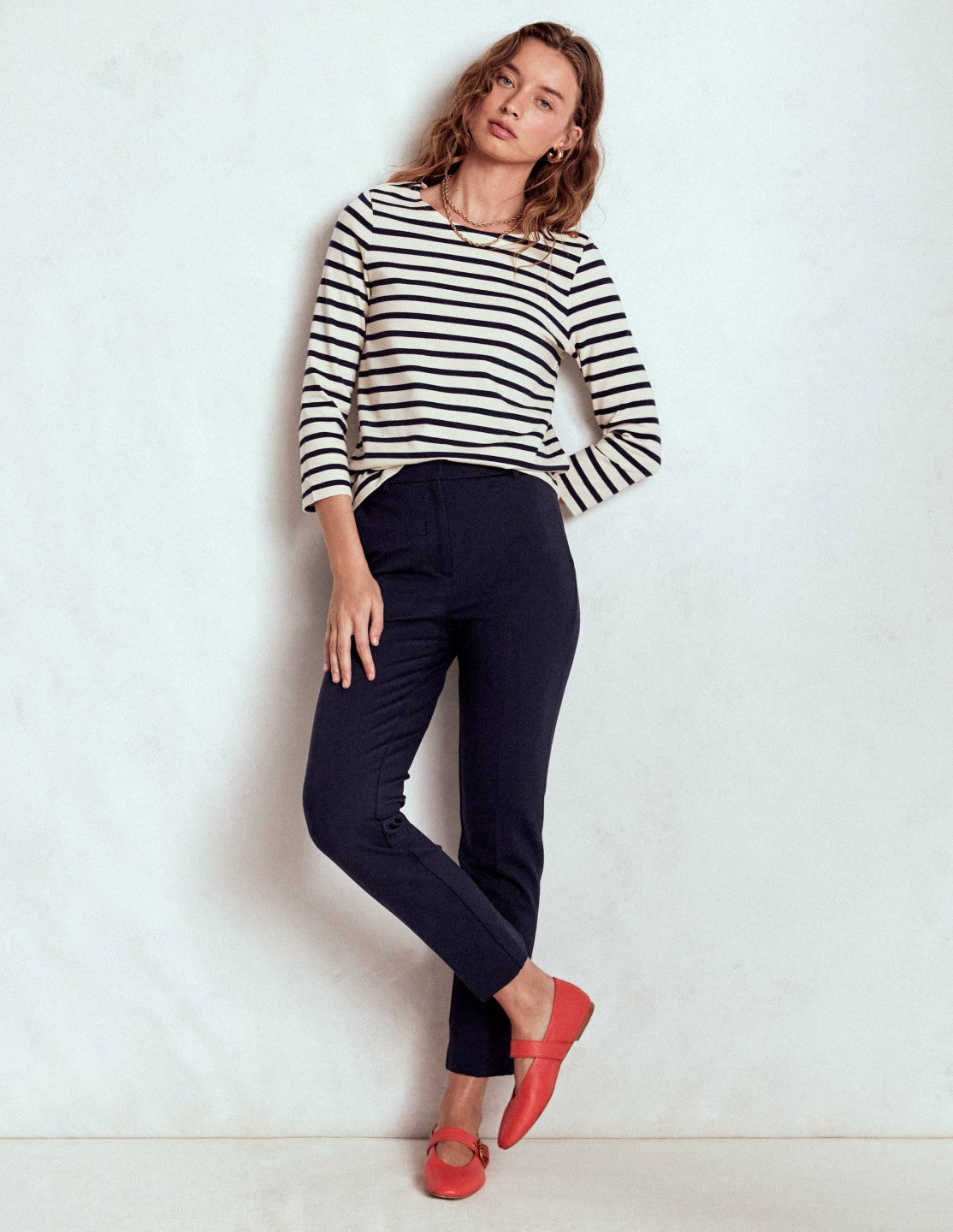 Highgate Ponte Pants-Navy / Boden On sale