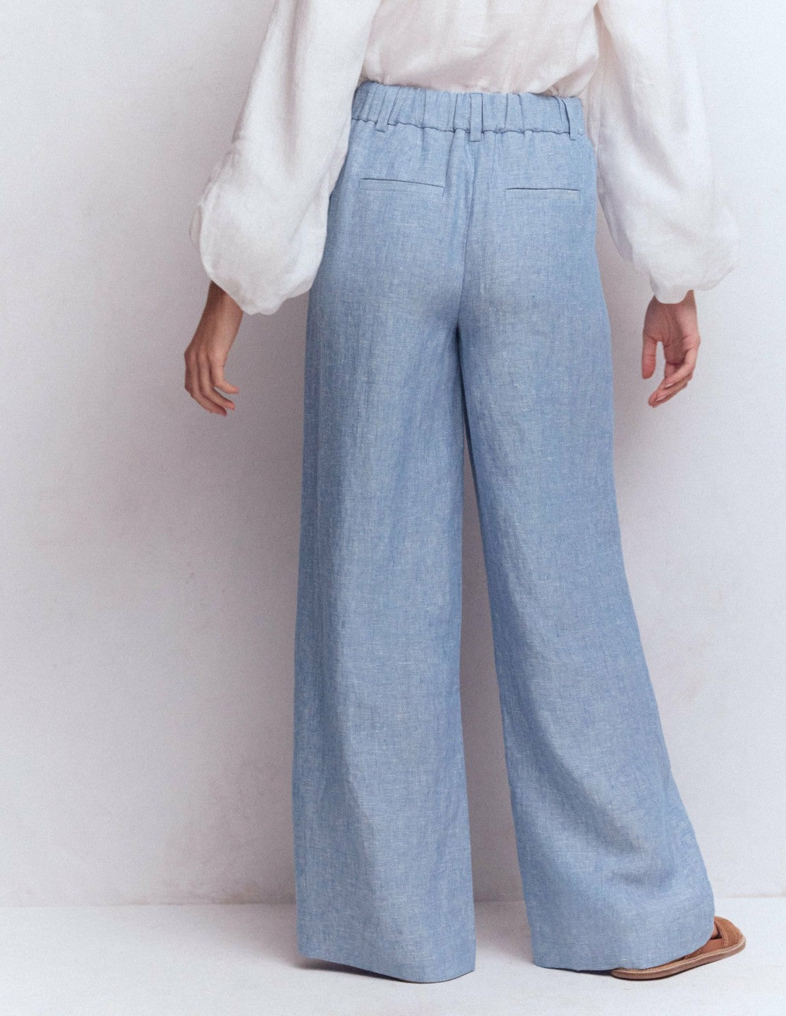 Kensington Linen Pants-Blue Chambray / Boden