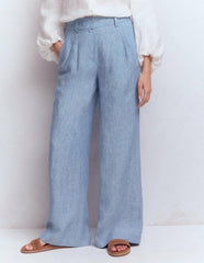 Kensington Linen Pants-Blue Chambray / Boden