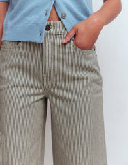 High Rise Wide Leg Jeans-Blue Stripe / Boden Online