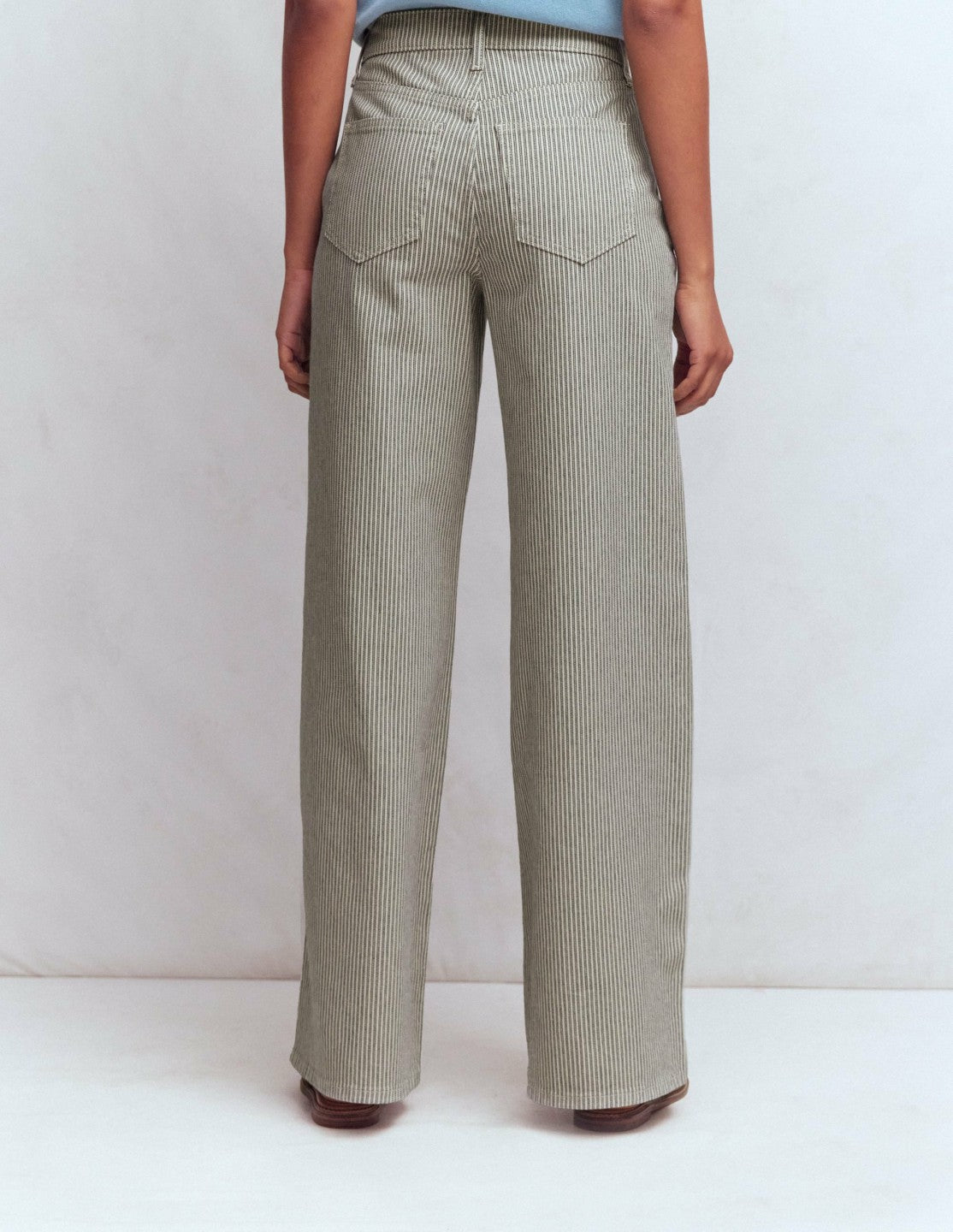 High Rise Wide Leg Jeans-Blue Stripe / Boden Online