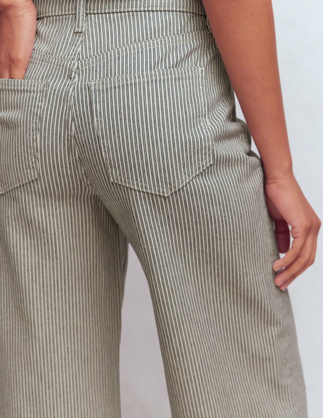 High Rise Wide Leg Jeans-Blue Stripe / Boden Online