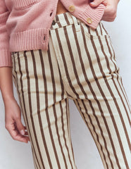 High Rise Straight Jeans-Brown Ecru Stripe / Boden Outlet
