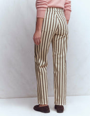 High Rise Straight Jeans-Brown Ecru Stripe / Boden Outlet