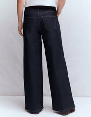 High Rise Wide Leg Jeans-Indigo Rinse / Boden On sale