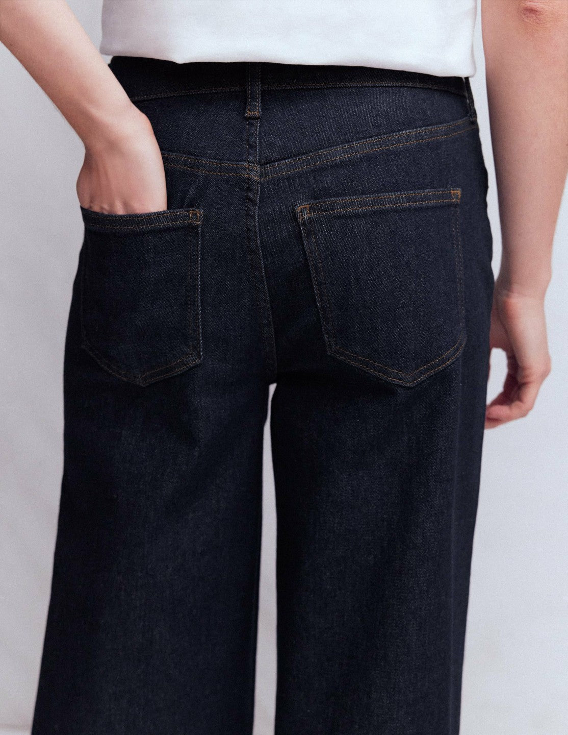 High Rise Wide Leg Jeans-Indigo Rinse / Boden On sale