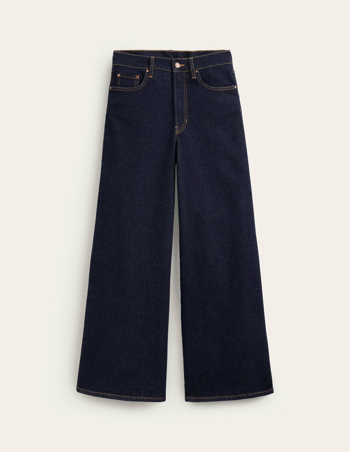 High Rise Wide Leg Jeans-Indigo Rinse / Boden On sale