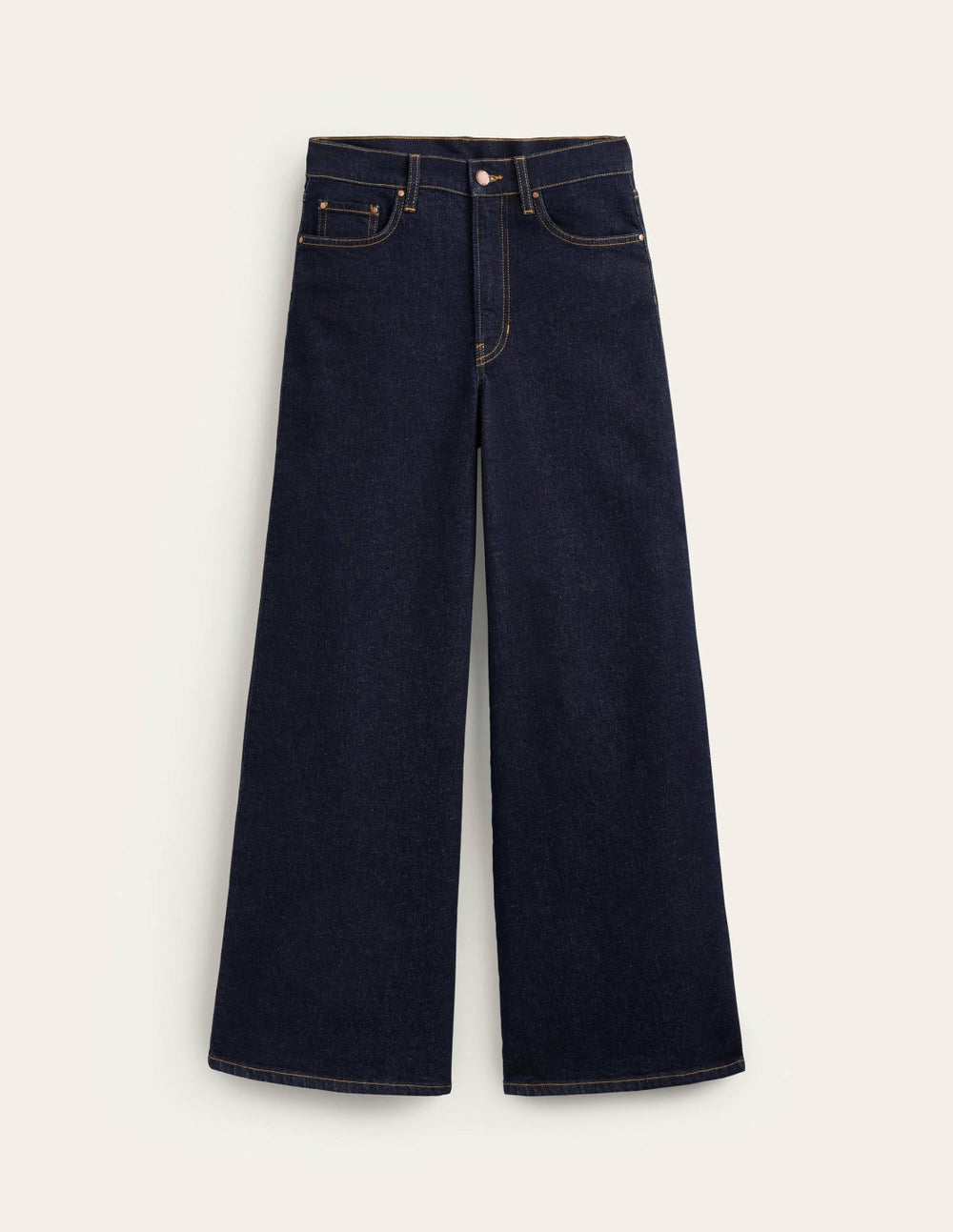 High Rise Wide Leg Jeans-Indigo Rinse / Boden On sale