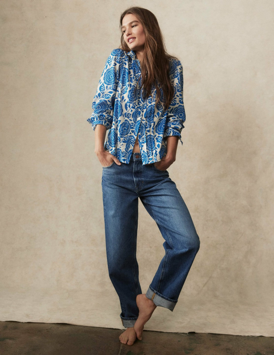 Mid Rise Relaxed Jeans-Mid Vintage / Boden us