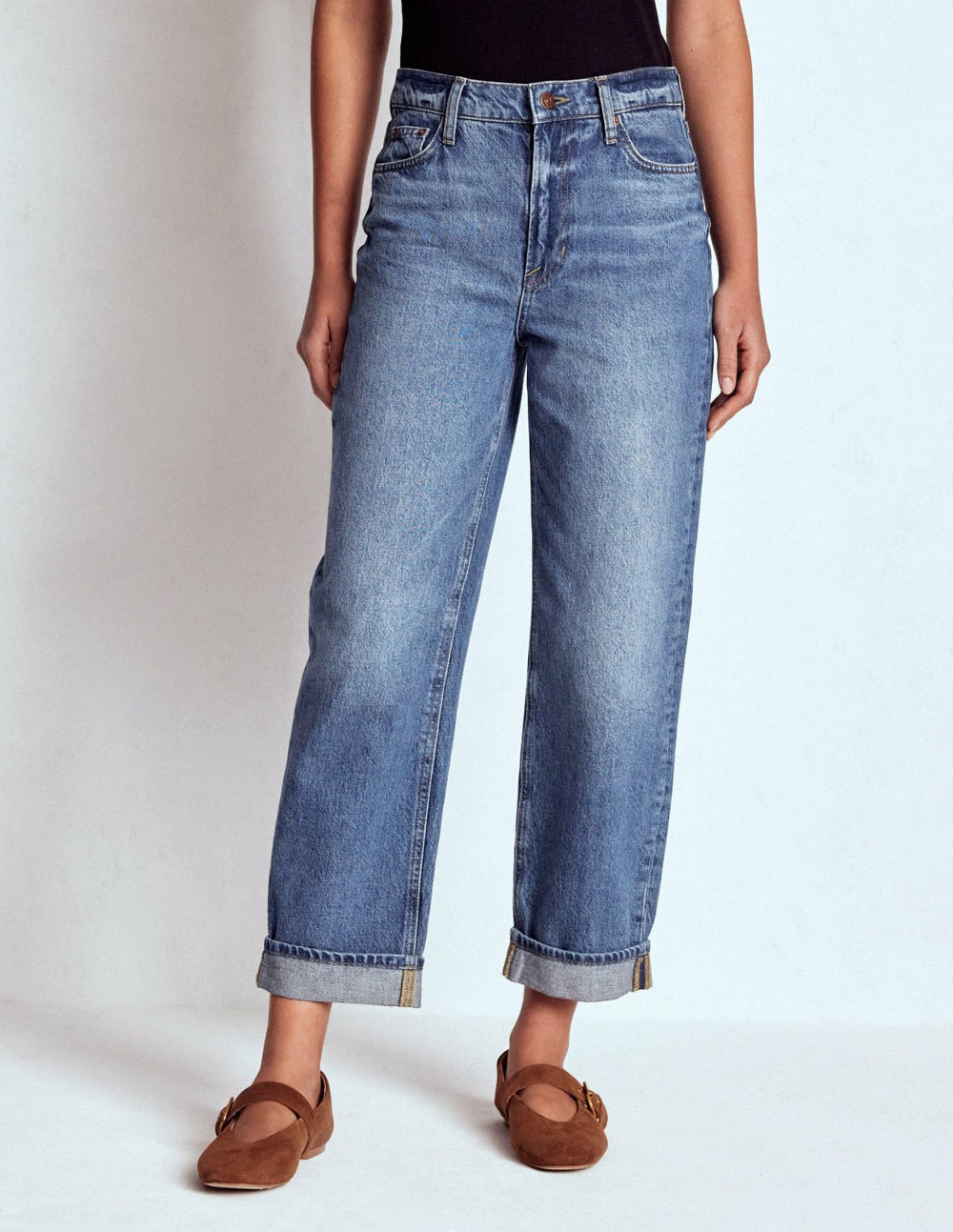 Mid Rise Relaxed Jeans-Mid Vintage / Boden us